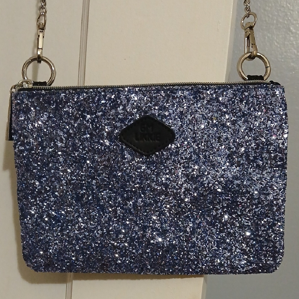 Glittery Blue Shoulder Bag